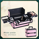 Axyaa Professional 4-Tray Makeup Train Box with Lock and Compartment