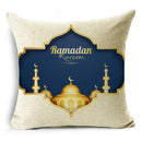 Axyaa Ramadan Theme Linen Pillow Cover in 40cm/45cm and 50cm Square Size