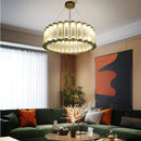 Axyaa Golden Chandelier LED Warm White Dimming Light for Modern Interior Decor