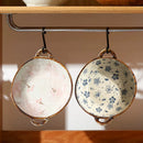 Axyaa Ceramic Double Ear Soup Bowl for Ramen and Noodles