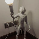 Axyaa Monkey Wall Lamp: Resin Hemp Rope Chandelier for Children's Room, Bar, and Restaurant