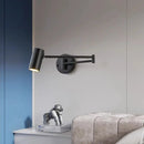 Nordic Copper Adjustable LED Wall Lamp for Bedroom Reading, Axyaa Sconces