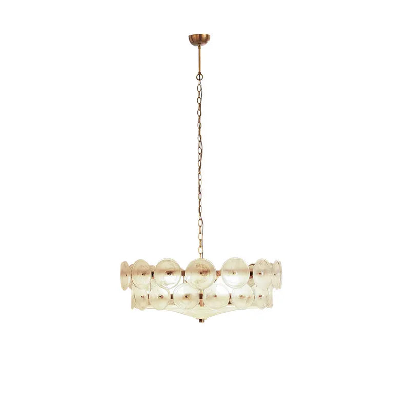 Axyaa Retro Glass Chandelier, Designer Colored Glass Pendant Light for Living Room