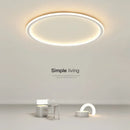 Axyaa Modern Round Iron Dimmable LED Ceiling Lights for Bedroom Foyer Indoor Lighting