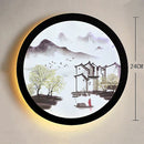 Axyaa Round Industrial LED Wall Lamp Bedside Bedroom Sconce Home Decor Lighting
