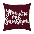 Axyaa Yellow Daisy Cushion Cover Line Sun Pillow Decor