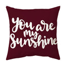 Axyaa Yellow Daisy Cushion Cover Line Sun Pillow Decor