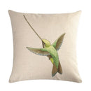 Axyaa Palm Bird Linen Cushion Cover - 45x45cm