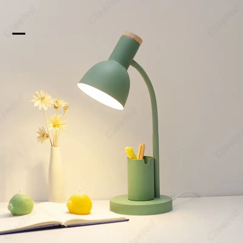 Nordic Cute Desk Lamp with Pen Holder: Axyaa Brand