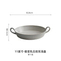 Axyaa Ceramic Baking Pan Set Retro Pattern Household Kitchen Dinnerware Bowls Plates