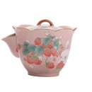 Axyaa Strawberry Rabbit Ru Kiln Teapot Kung Fu Tea Set in Gift Box