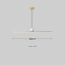 Axyaa Long Strip LED Pendant Light Marble Nordic Chandelier for Home Decor