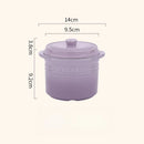 Axyaa Ceramic Soup Cup with Lid, Small Stew Pot for Steaming Eggs and Roasting, Waterproof