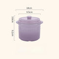 Axyaa Ceramic Soup Cup with Lid, Steaming Egg Bowl, Roasted Pear Stew Pot