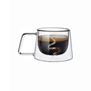 Axyaa Double Wall Glass Coffee Mug Tea Milk Juice Cup Thermo Insulated