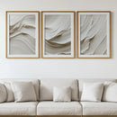 Axyaa Minimalist Beige Wave Abstract Wall Art Prints for Modern Home Decor