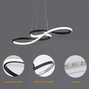 Axyaa Nordic Music LED Pendant Light - Black Kitchen Dining Room Living Room Lamp