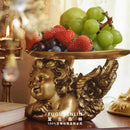 Axyaa European Gold Angel Copper Tray: Retro French Decor & Jewelry Display