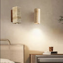 Axyaa Natural Stone Wall Lamp: LED Art Wabi-sabi Retro Lighting for Bedroom, Living Room