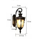 Axyaa Vintage Aluminum Outdoor Wall Lamp for Courtyard, Villa, Balcony, Garden