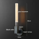 Axyaa Copper Glass LED Wall Sconce - America Country Style for Bedroom Living Room