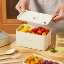 Axyaa Square Divided Lunch Box: Portable, Microwave Safe, Sealed Hot/Cold Food Container