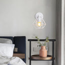 Axyaa Modern Metal Cage Wall Lights Bedroom Retro Industrial Lighting