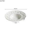 Axyaa Ceramic Dinner Plates & Soup Basin Set for Molecular Cuisine & Home Kitchen Elegance