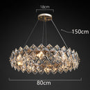 Crystal Chandelier by Axyaa - Elegant Pendant Light for Living Room, Dining Room & Ceiling