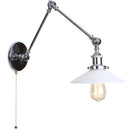 Axyaa Industrial Loft Swing Arm LED Wall Sconce with Pull Chain Switch