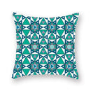 Axyaa Teal Blue Geometric Cushion Cover for Home Sofa Decor