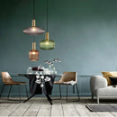 Axyaa Striped Glass Lantern Chandelier LED Pendant Lights for Dining Room Kitchen