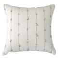 Axyaa Cotton Linen Striped Embroidery Throw Cushion Cover for Home and Sofa