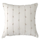 Axyaa Cotton Linen Striped Embroidery Throw Cushion Cover for Home and Sofa