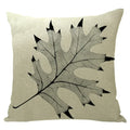 Axyaa Maple Leaf Print Linen Pillowcase for Home Decor and Sofa Comfort