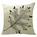 Axyaa Maple Leaf Print Linen Pillowcase for Home Decor and Sofa Comfort