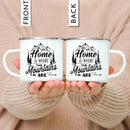 Enamel Mountain Mug with Handle by Axyaa. Best Camping Gift for Outdoor Lovers