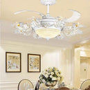 Axyaa Crystal European Luxury Ceiling Fan Chandelier with Remote Control