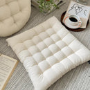 Axyaa White Tatami Dining Chair Cushion - Japanese Style Square Seat