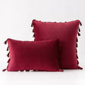Black Tassel Pillowcases by Axyaa - Velvet Holiday Home Decoration Gift