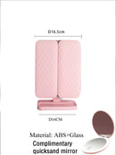 Axyaa LED Lighted Rechargeable 10x Magnifying Makeup Mirror, Foldable Double Sided Travel Beauty Mirror