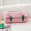 Axyaa Cloud Velvet Cartoon Pattern Blanket with Warm Belt Handle