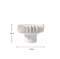 Axyaa White Lace Ceramic Vase - Handcrafted Home Decoration Essentials