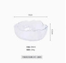 Axyaa Gold Rim Glass Fruit Plates & Bowls Set - Tableware & Dessert Salad Bowls
