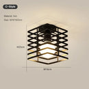Axyaa Black Metal Cage Chandelier Ceiling Light Fixture