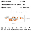 Axyaa Metal Acrylic LED Chandelier for Modern Living Room Decor