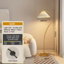 Axyaa Modern LED Fishing Floor Lamp in Gold, Black, or White Finish