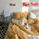 Axyaa Solid Fashion Bedding Set for Twin Full Queen Size Duvet Cover Pillowcases