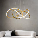 Axyaa Gold Lustre Ring LED Pendant Chandelier for Modern Luxury Home Decor