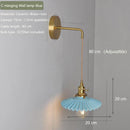 Axyaa Nordic Ceramic Pendant Light Brass Vintage Adjustable Hanging Light
